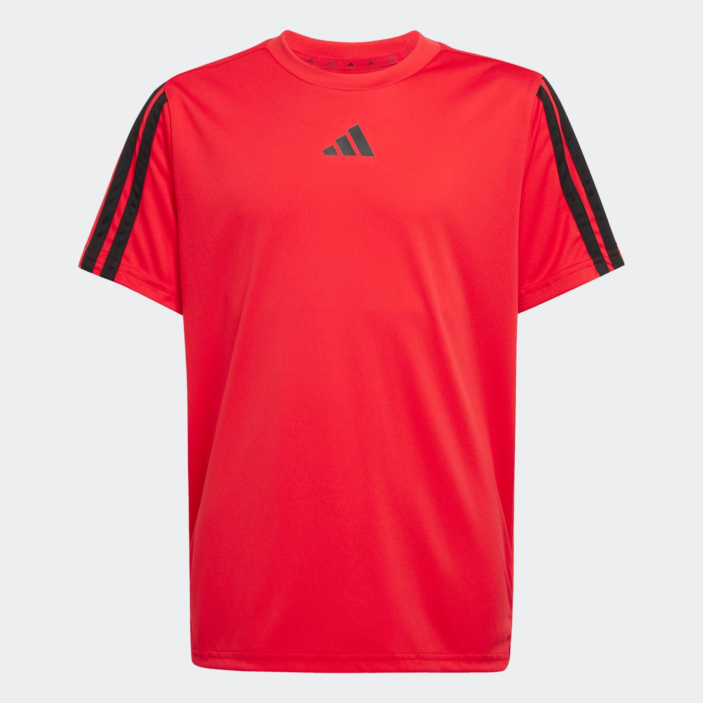 adidas Sportswear T-Shirt TRAIN ESSENTIALS 3-STREIFEN KIDS für Kinder, mit Rundhalsausschnitt, ohne Verschluss, aus Polyester