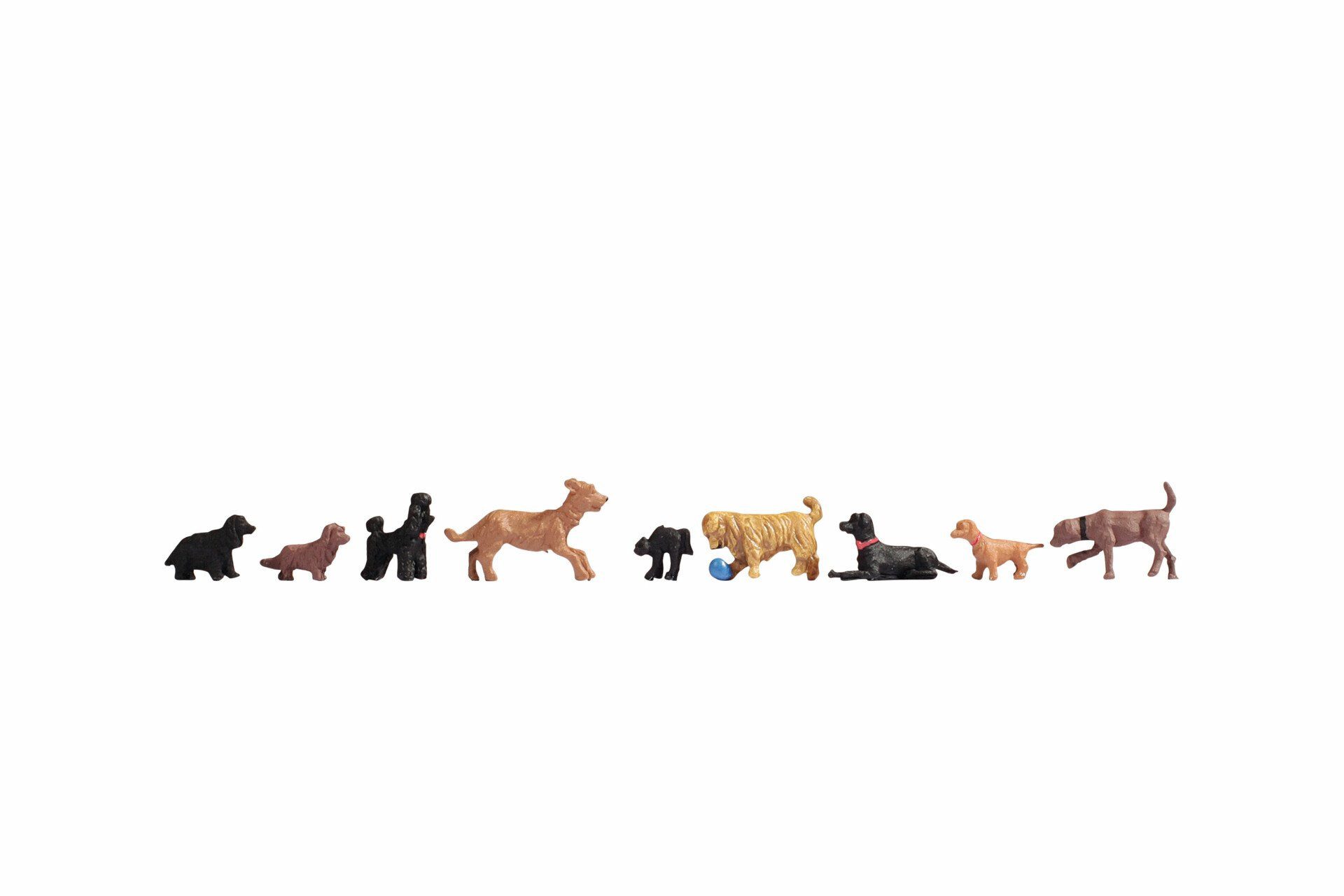 Dekofigur NOCH® H0 Figuren Hunde, handbemalte Tierfiguren, i