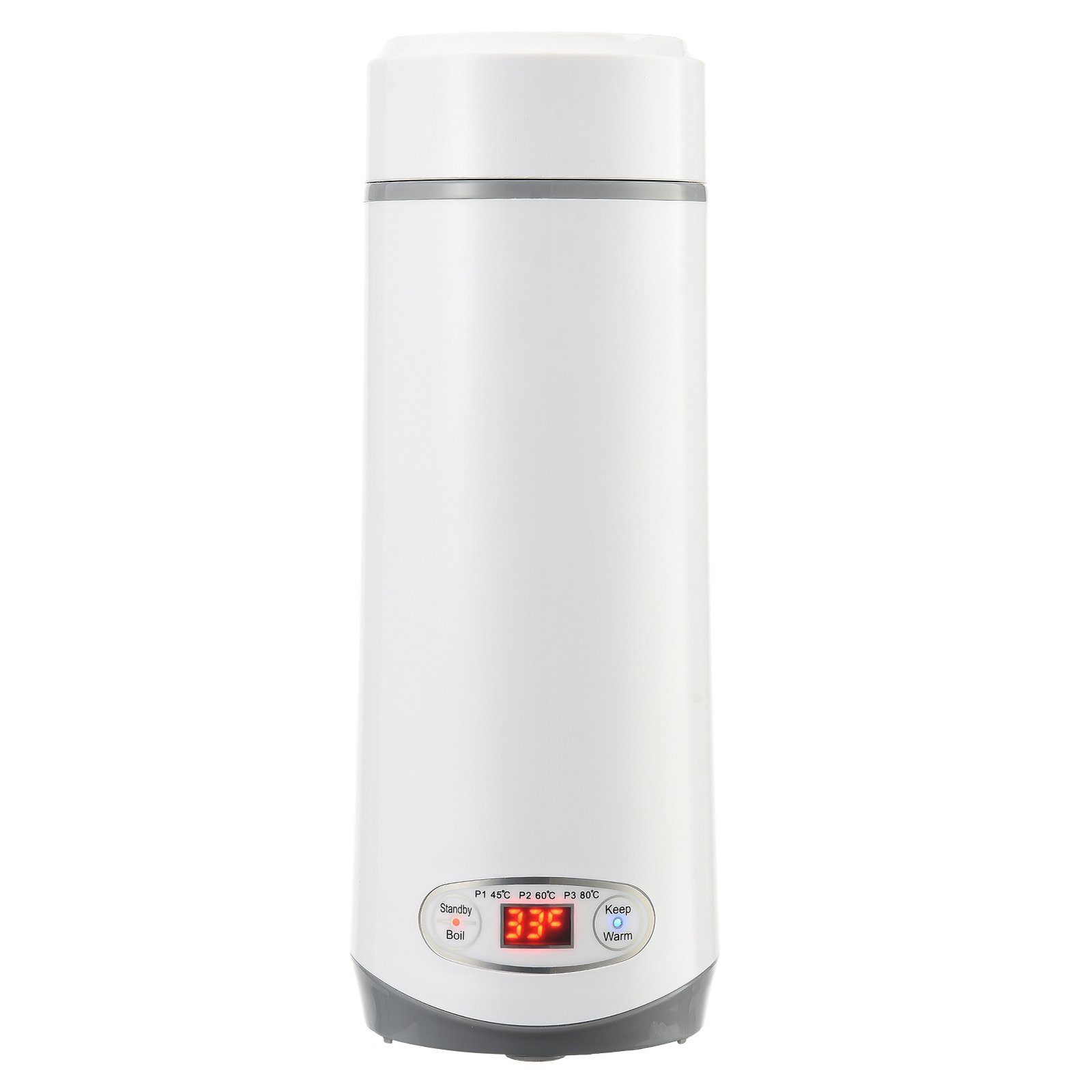 SEEZSSA Isolierflasche Intelligenter elektrischer Mini-Wasserkocher, tragbare beheizte und isolierte Tasse mit kochendem Wasser