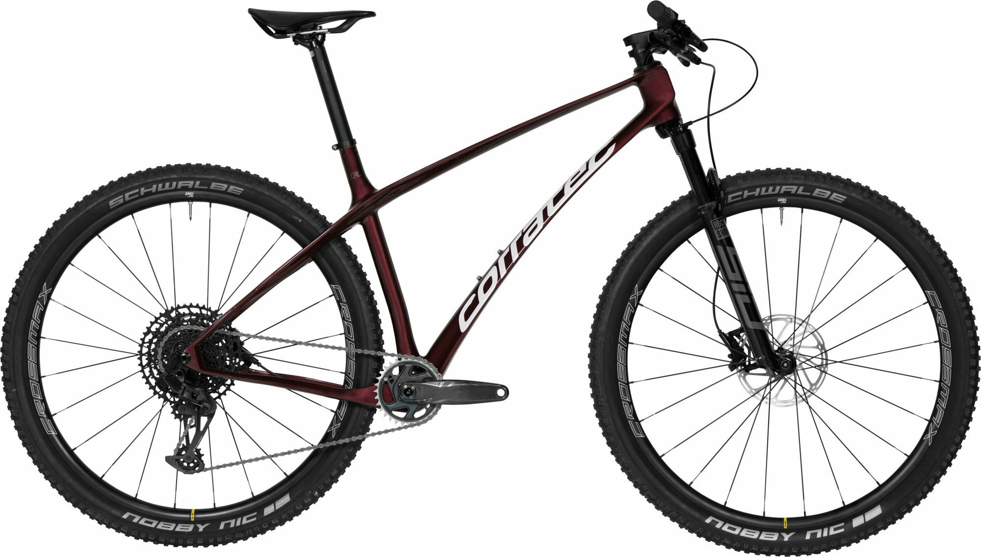 corratec Mountainbike MTB Hardtail Revolution BOW Elite Wine Red/White/Grey 29" Diamant, 12 Gang SRAM SRAM GX EAGLE 12-SPEED Schaltwerk