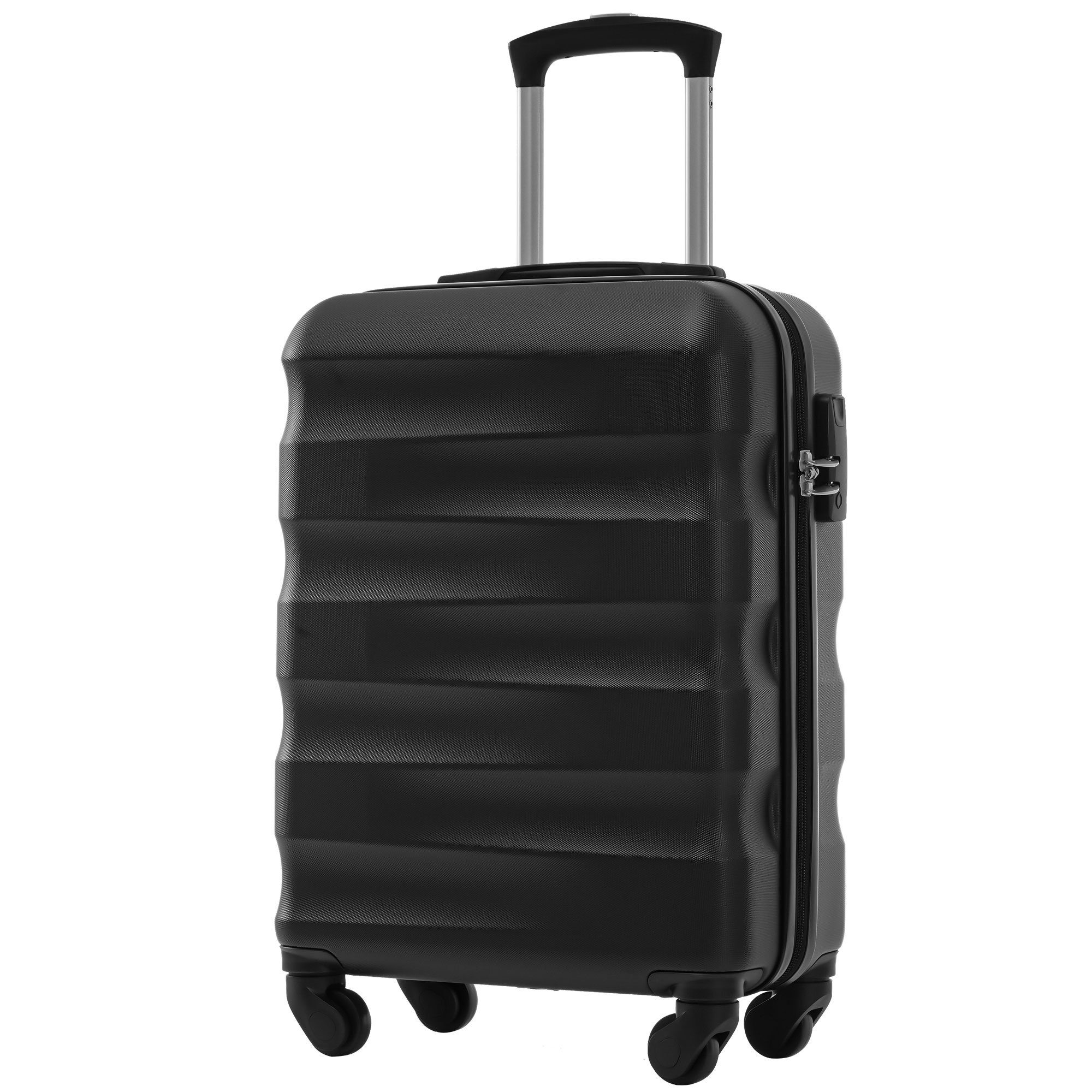 COOLIFE Koffer Trolley Koffer Reisekoffer von ABS Hartschalen Trolley 4  Rollen TSA-Schloss Der Koffer Enthält 1 Reisetasche und 1 Kulturbeutel :  : Fashion