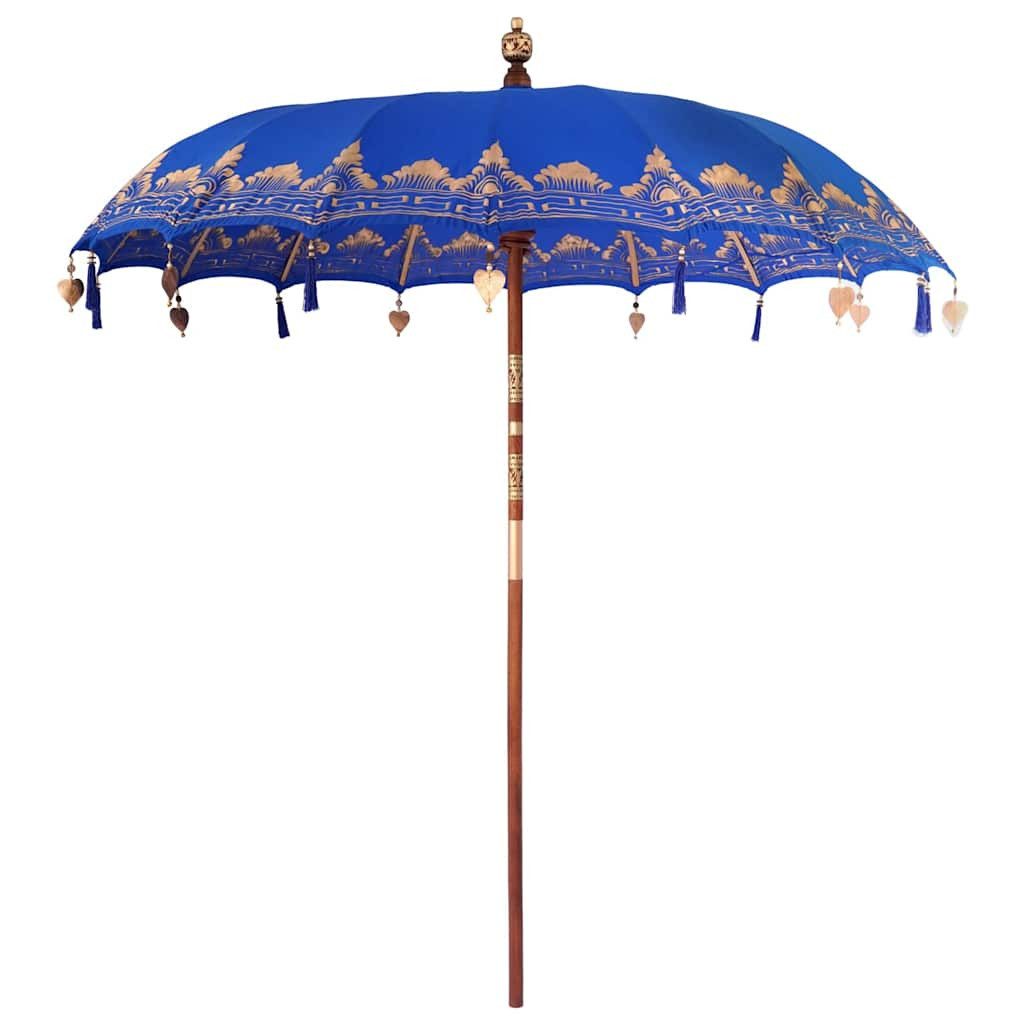 vidaXL Sonnenschirm Balinesischer Sonnenschirm Blau 215 x 215 x 260 cm