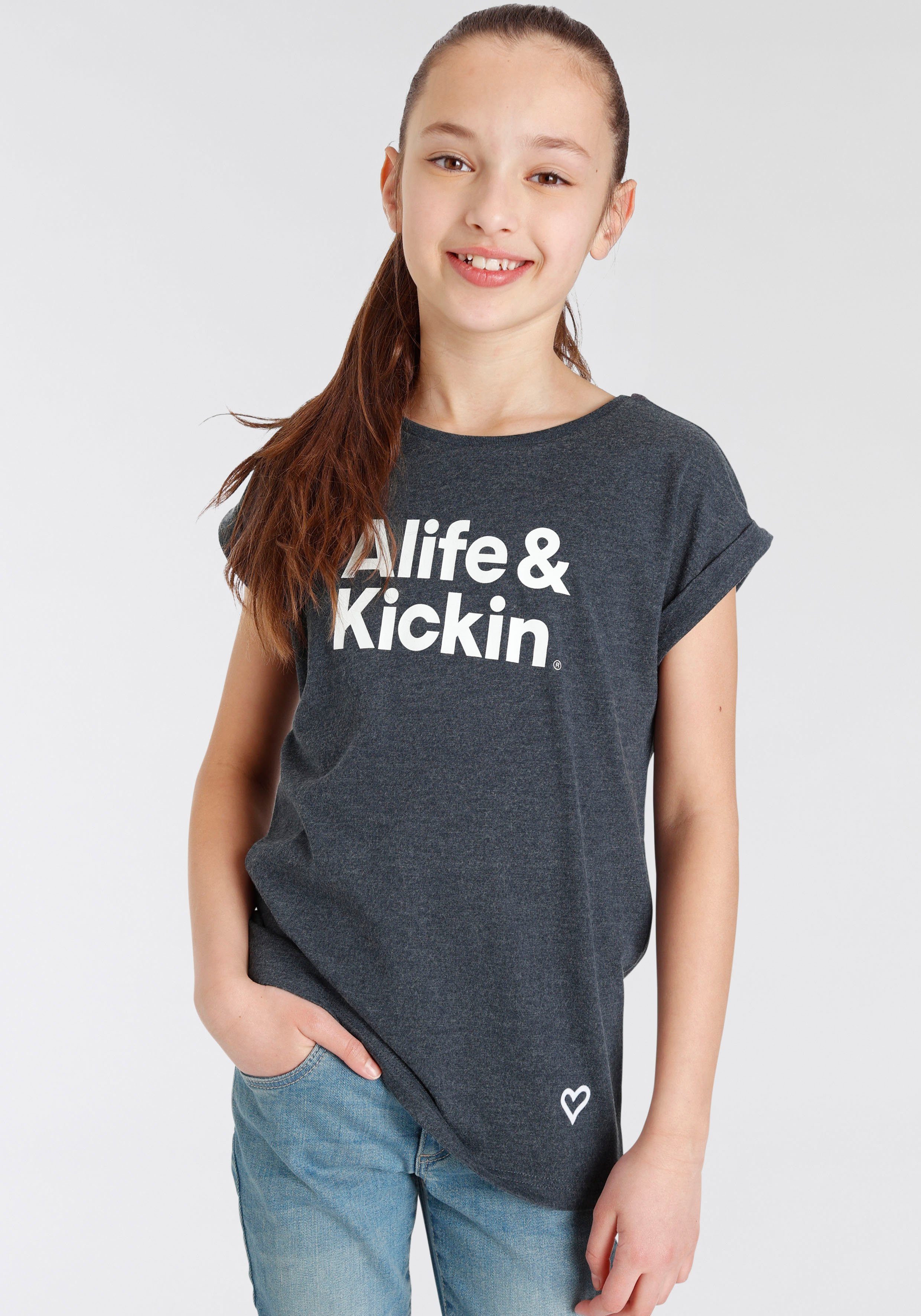 Kickin Logo für Kids. Alife & NEUE Kickin MARKE! Druck mit T-Shirt & Alife