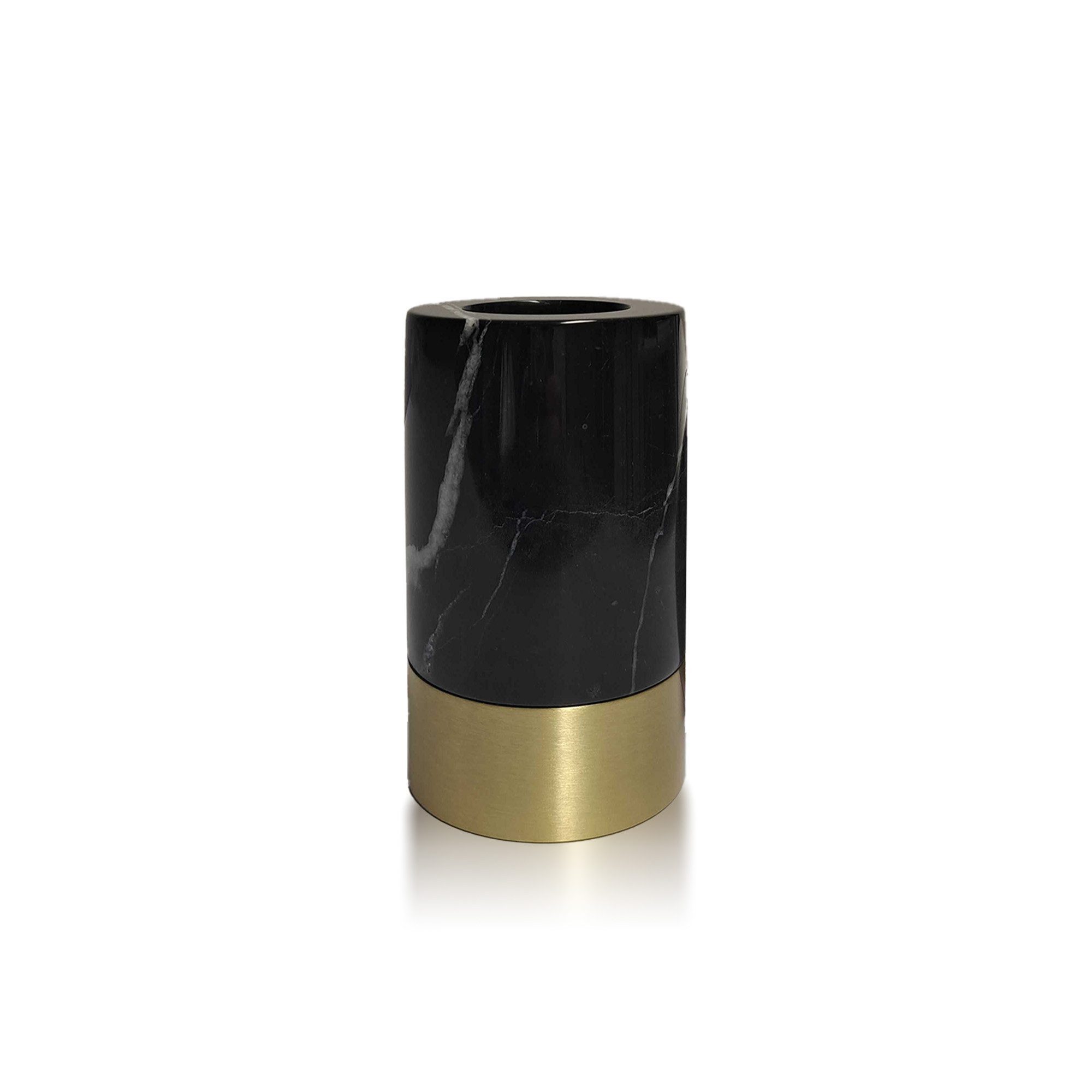 Fitz Art & Light GmbH & Co. KG Tischleuchte SOCLE LAMPE DE TABLE ROMANCE schwarz/gold 11cm