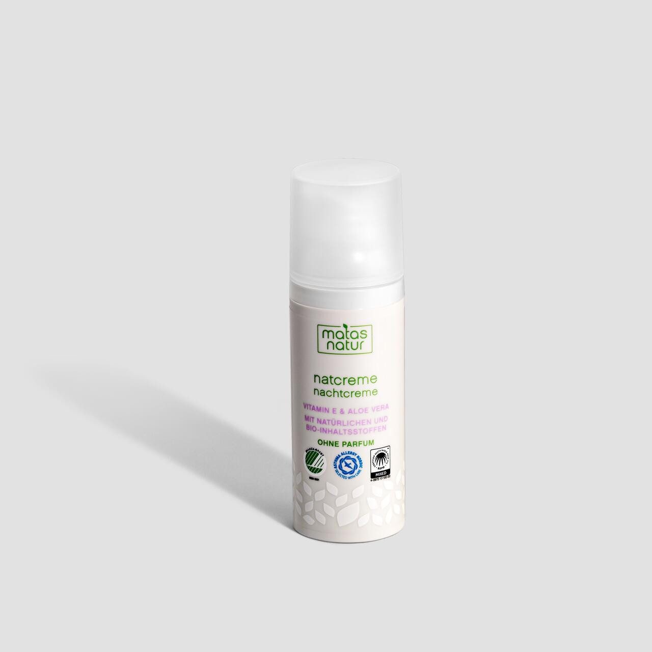 Matas Nachtcreme Natur Nachtcreme, Vitamin E schützt die Haut vor freien Radikalen.