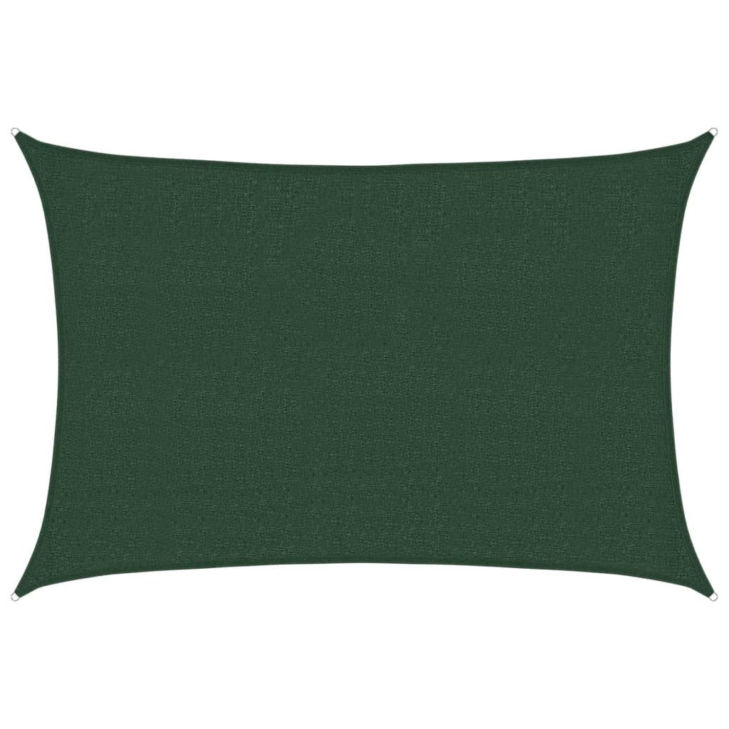 vidaXL Sonnensegel Sonnensegel 160 g/m² Dunkelgrün 2,5x3,5 m HDPE, (1-tlg)