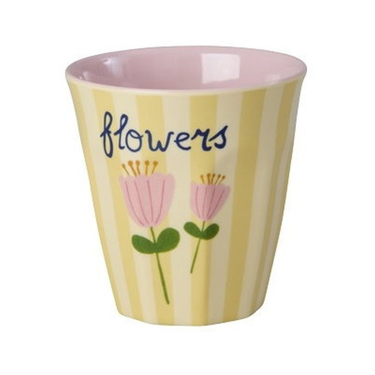 rice Kinderbecher Kids Becher-Set ABC Rosa 6-teilig 7,5 cm Melamin Trinkbecher