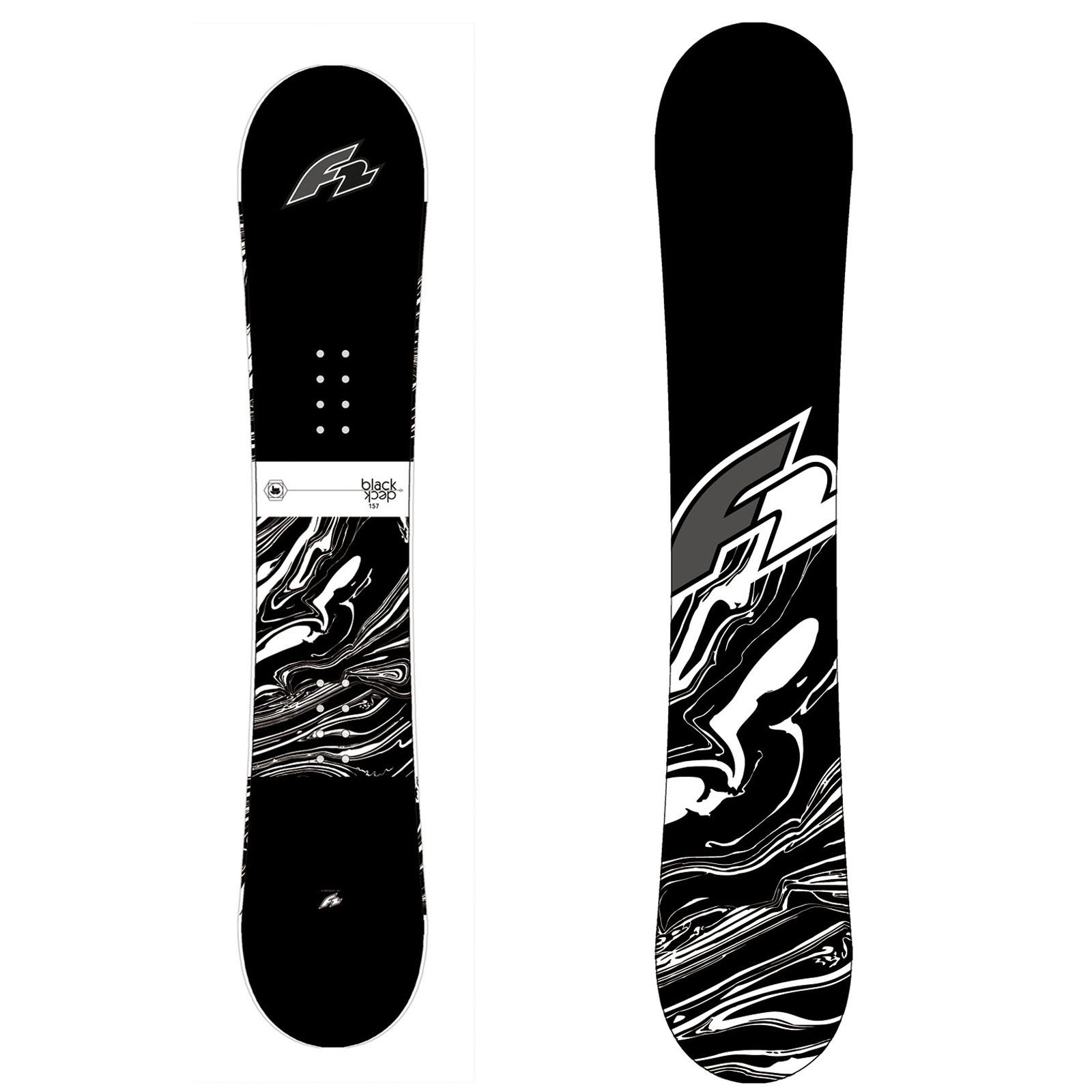 F2 Snowboard F2 Herren Snowboard Black Deck Freestyle 162w cm Schwarz 2024/25