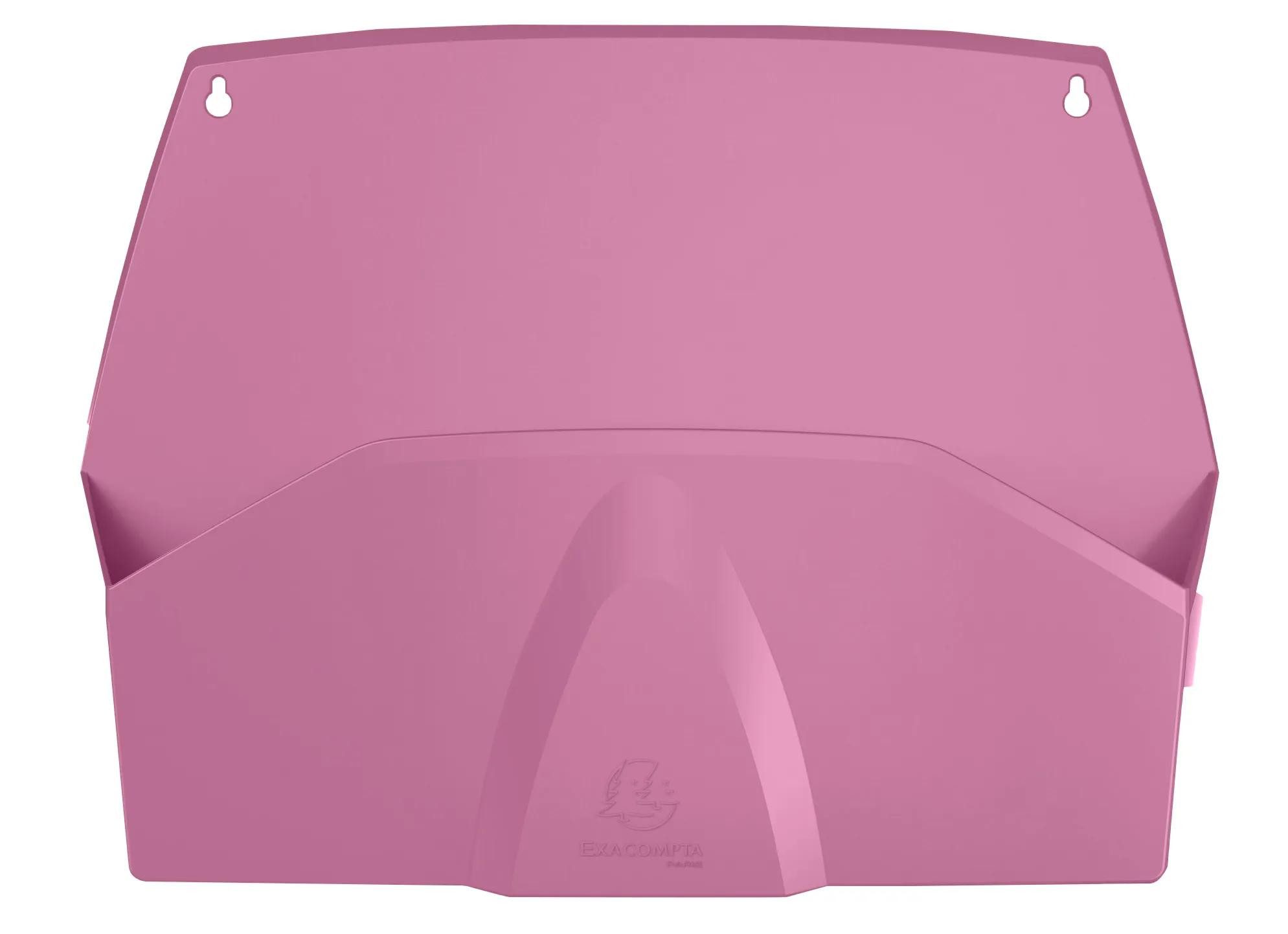 EXACOMPTA Aufbewahrungsbox 3x Wandprospekthalter 1 Fach, 72x382x289 mm - Bonbonrosa - 61171D, Ordnungsmappen