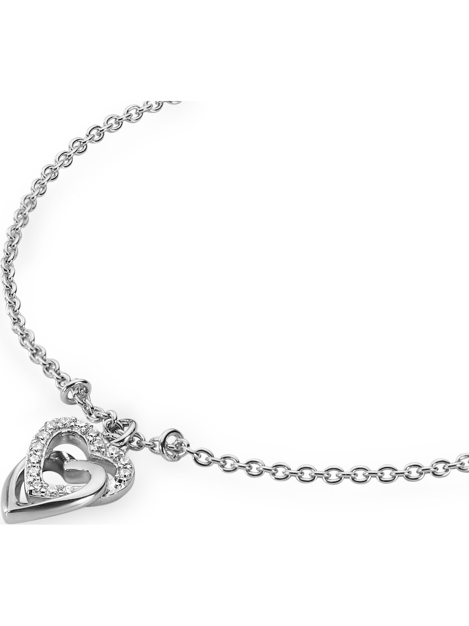 JETTE Armband JETTE Damen-Armband 925er Silber 15 Zirkonia Herz, SWING HEART