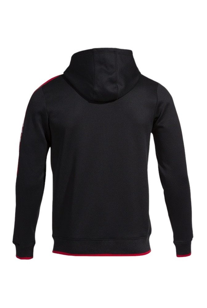 Joma Trainingsjacke Kapuzenjacke Olimpiada Full-Zip (Fleece-Futter) schwarz/rot Herren