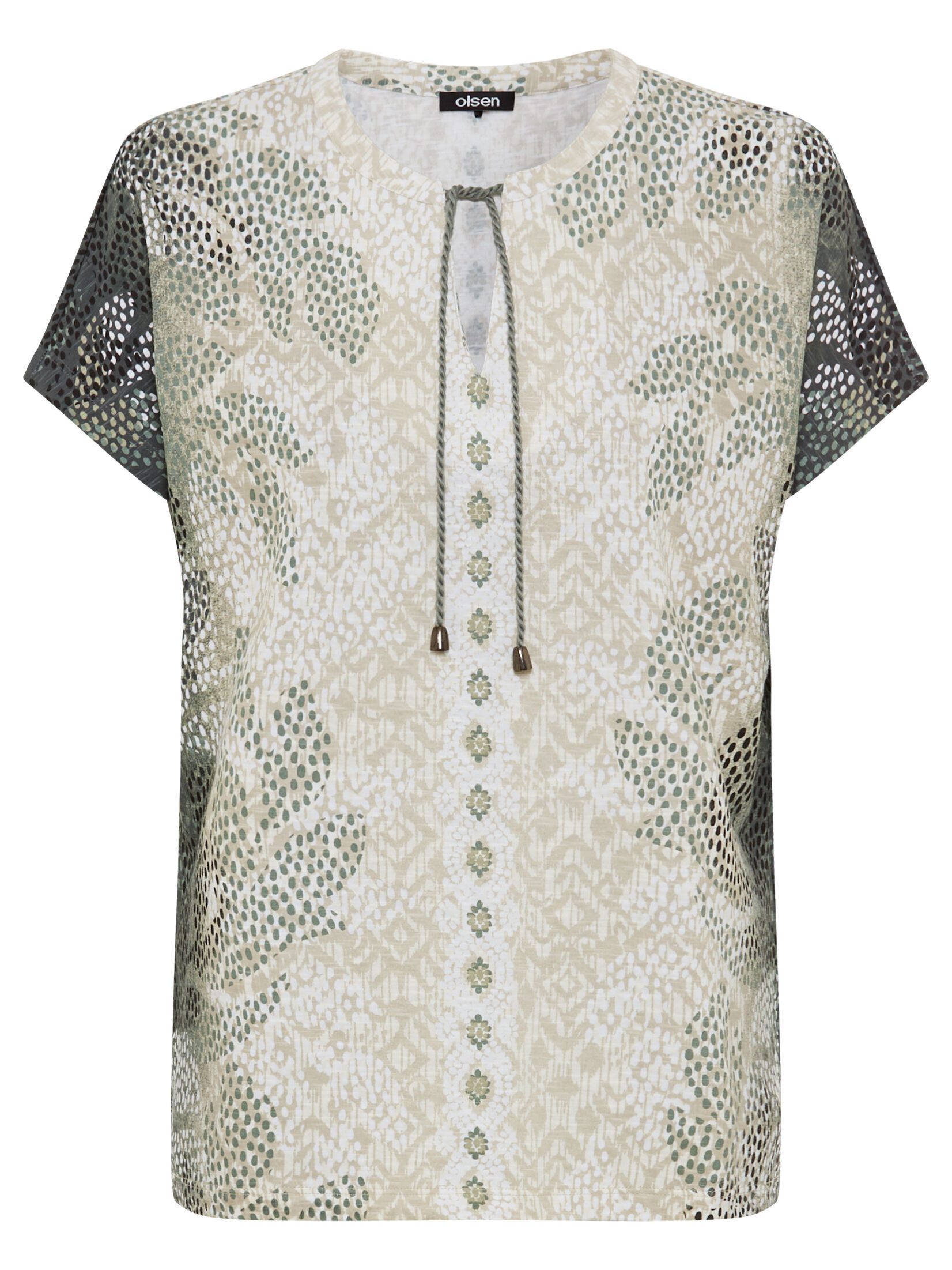 Olsen Print-Shirt (1-tlg) aus reiner Baumwolle günstig online kaufen