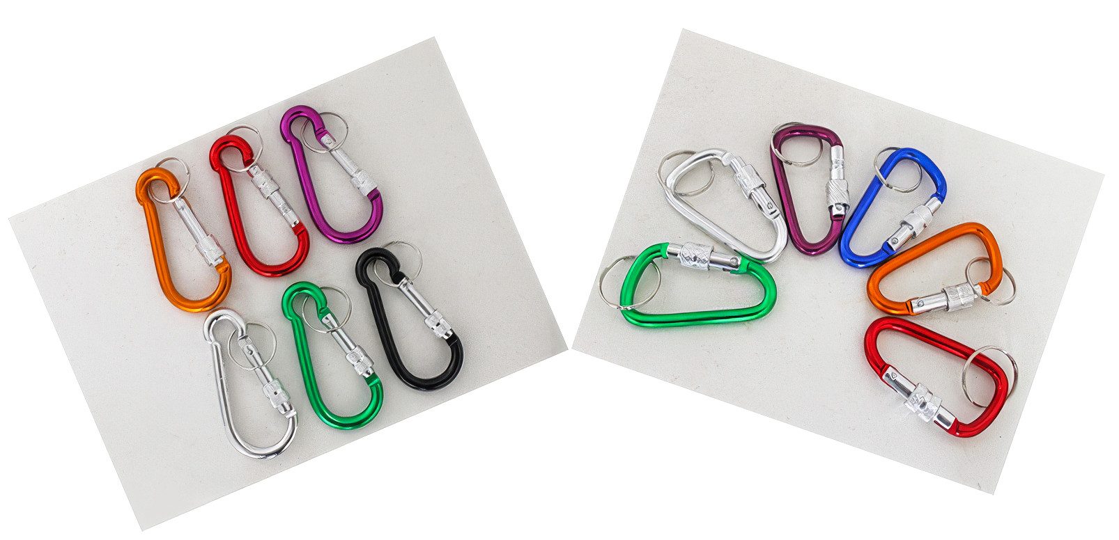 Yudu Karabiner 12 stück Alu Schraubkarabiner Karabinerhaken Karabiner Schnapphaken