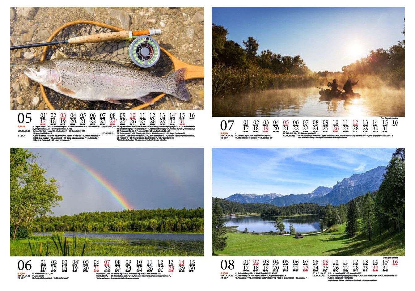 Seelenzauber Tischkalender Angelzauber DIN A5 Tischkalender für 2026 angeln und fischen