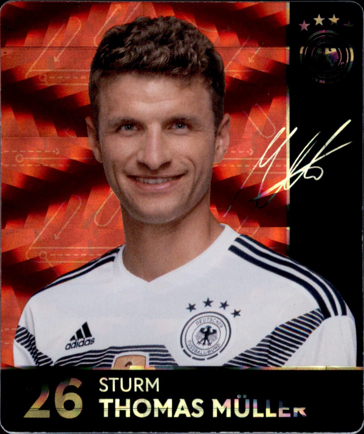 REWE Sammelkarte 26 - Thomas Müller GLITZER - REWE WM18 Sammelkarte