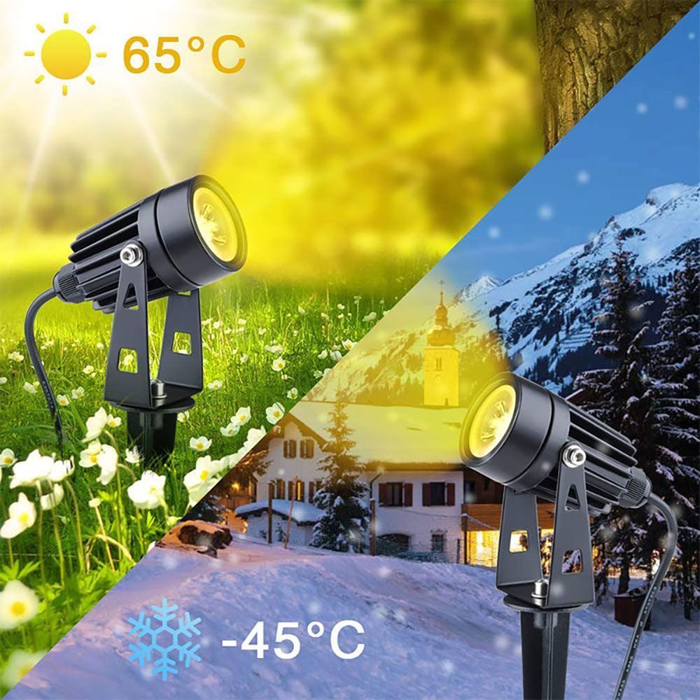 POPOLIC LED Gartenstrahler 4er Set, Außenleuchte mit Erdspieß, Strahler IP6 günstig online kaufen