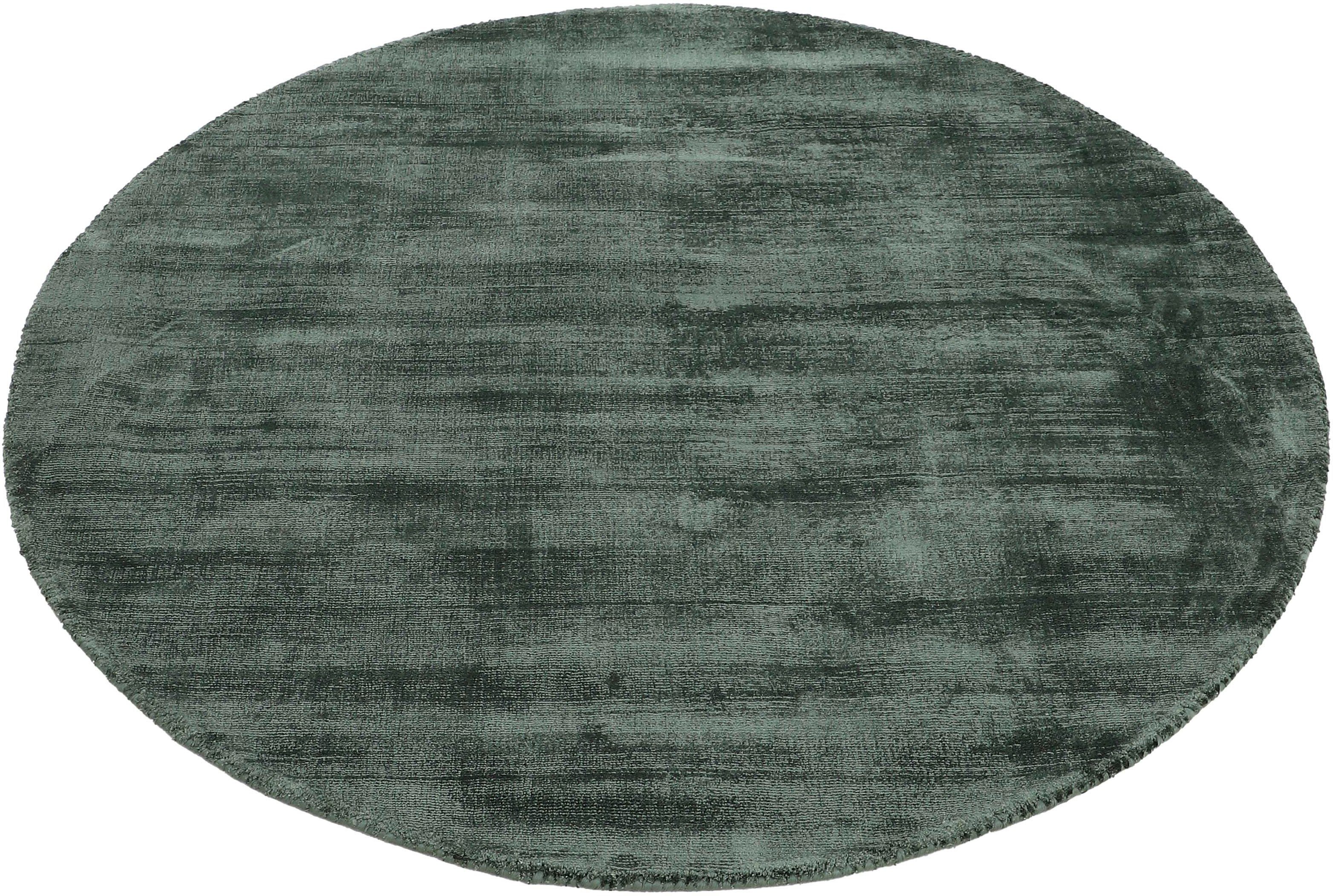 carpetfine Teppich Ava Viskoseteppich, rund, Höhe: 13 mm, Seidenoptik, leichter Glanz, Wohnzimmer
