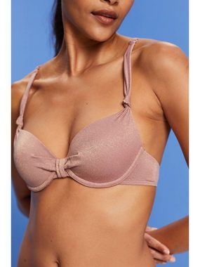 Esprit Bügel-Bikini-Top Recycelt: glitzerndes Bikinitop