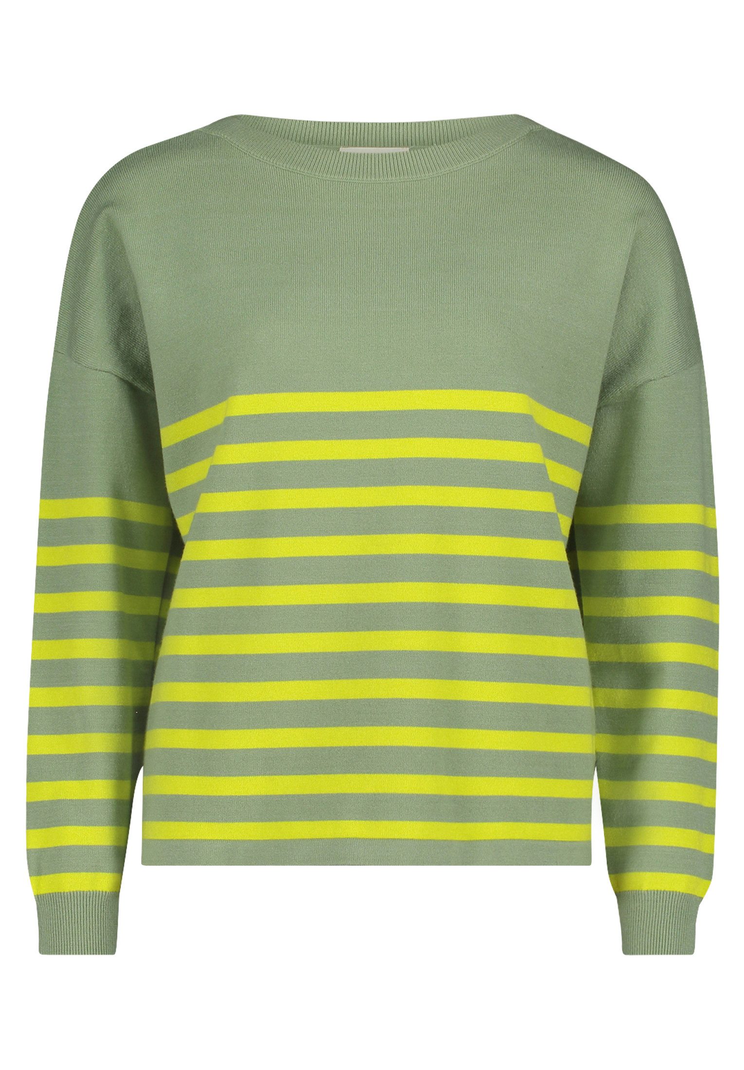 Cartoon Strickpullover Damen mit U-Boot-Ausschnitt (1-tlg)