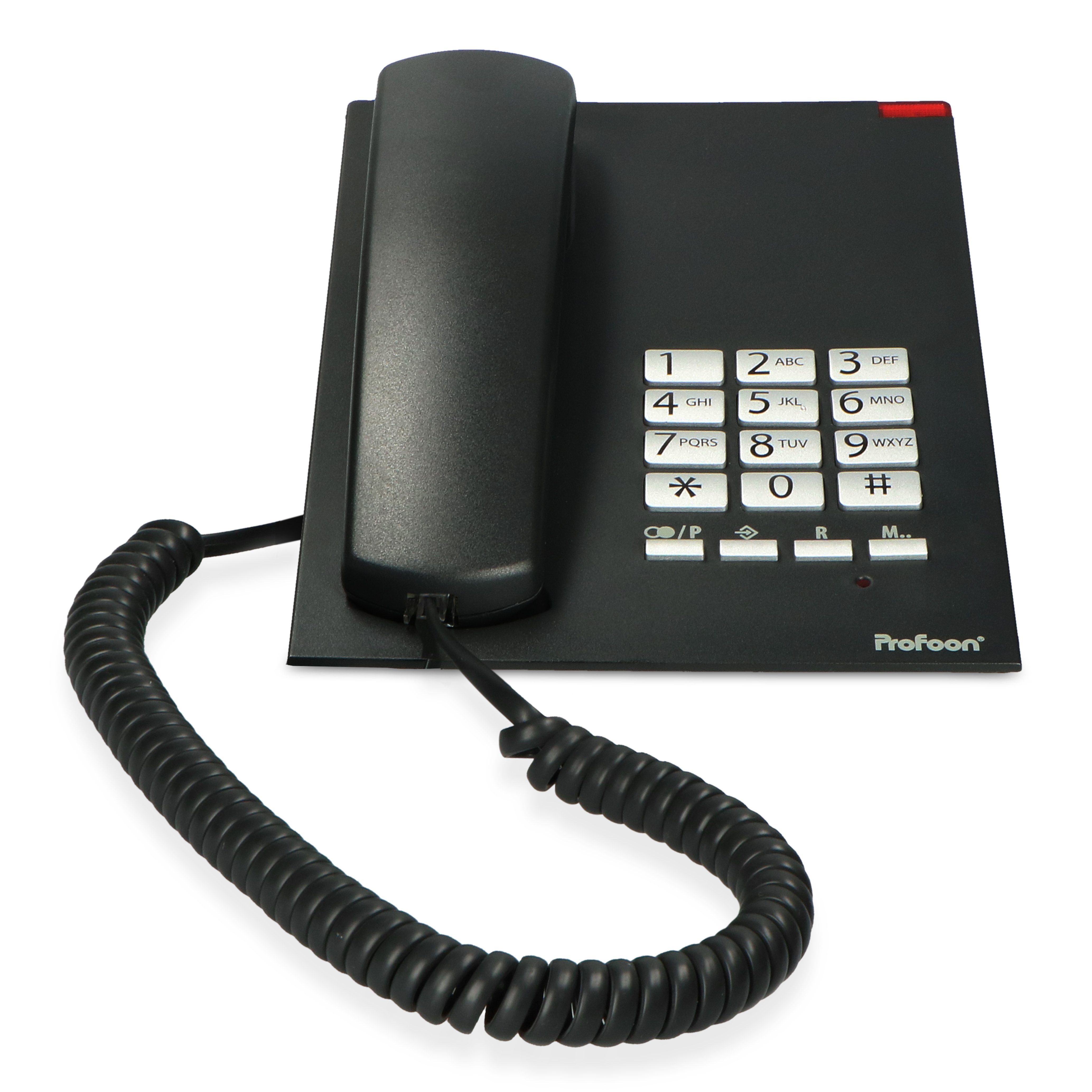 Profoon TX-310 Kabelgebundenes Telefon (Mobilteile: 1, minimalistisches Festnetztelefon, große Tasten, klarer Klang)