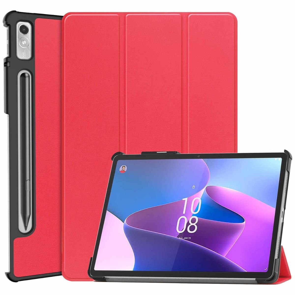 Wigento Tablet-Hülle Für Lenovo Tab P11 Pro 2. Gen 11.2 Zoll Tablet Tasche  3 folt Wake UP Smart Cover Etuis Schutz Case