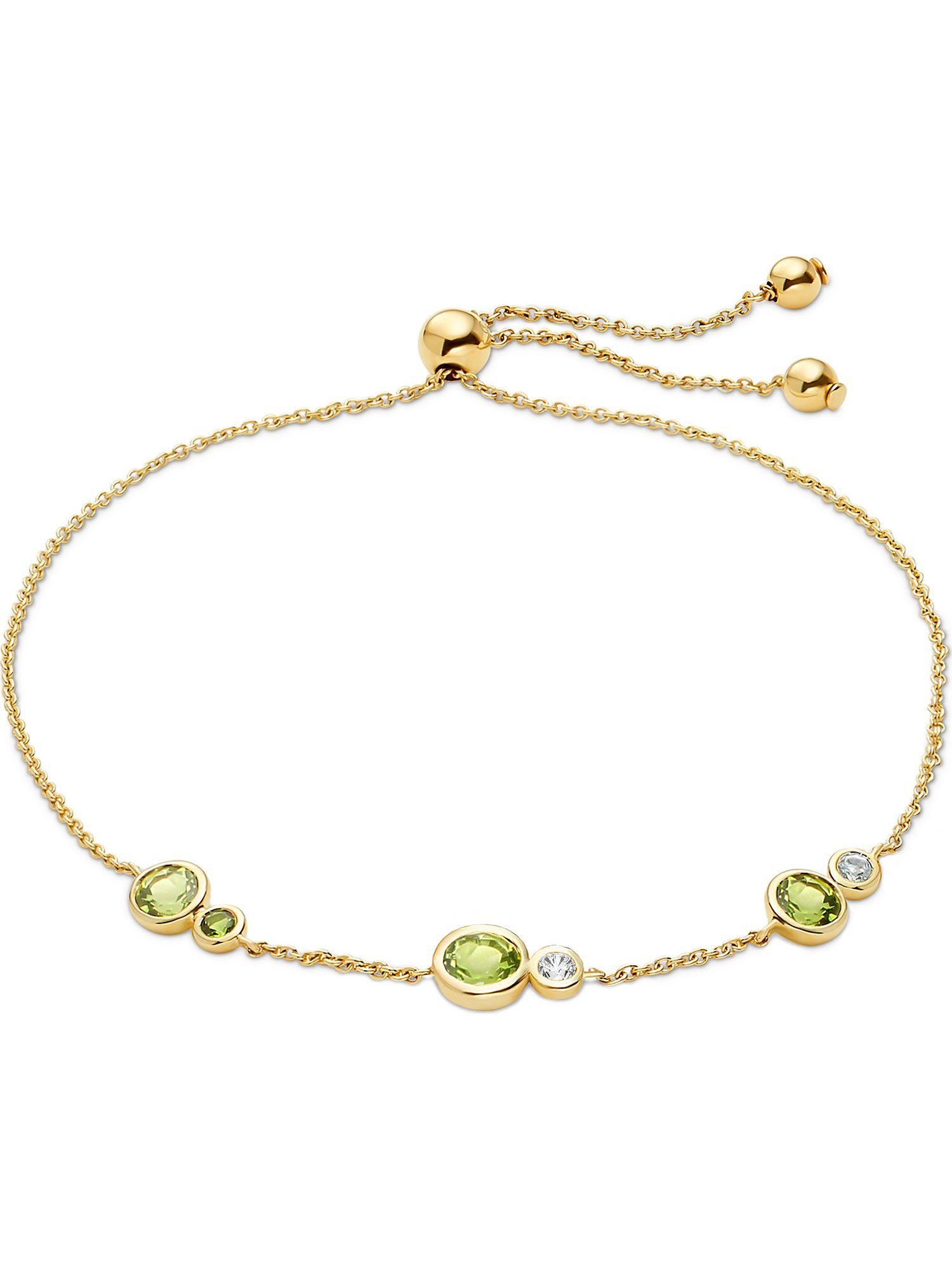 CHRIST Goldarmband CHRIST Damen-Armband 375er Gelbgold 2 Peridot