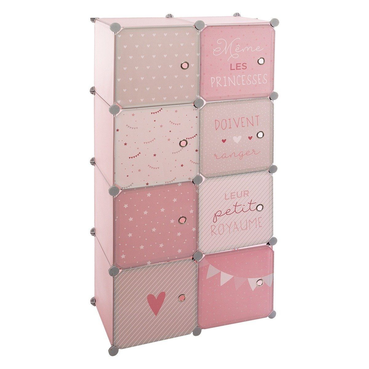 Atmosphera Créateur d'intérieur Kinderkleiderschrank Schrank für Kinderzimmer, 64 x 31 x 124 cm, rosa