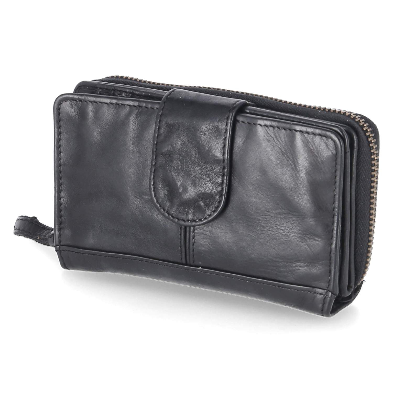 Beliana Geldbörse Beliana BEL91004-01 Damen Geldbörsen Glattleder schwarz