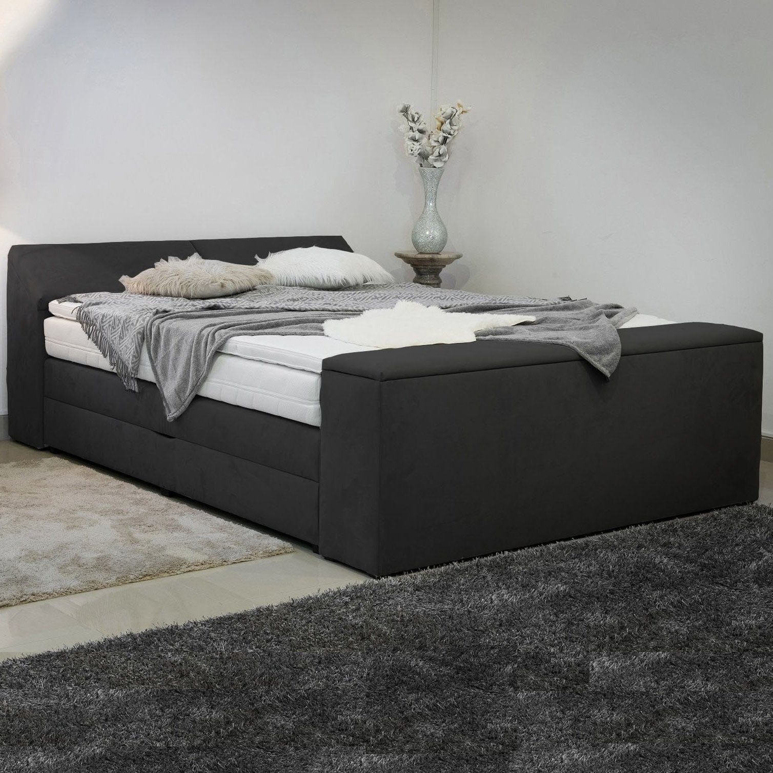 PAARA Boxspringbett Dubai mit Bettkasten Kopfteil günstig online kaufen