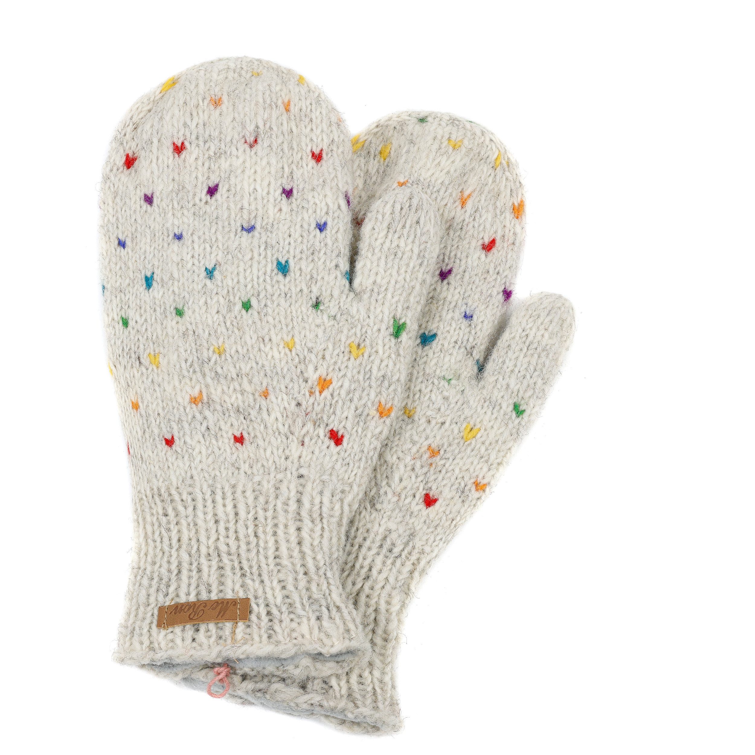 McRon Fäustlinge Modell Nadeen Regenbogen gefüttert mit Fleece, hoher Schur günstig online kaufen