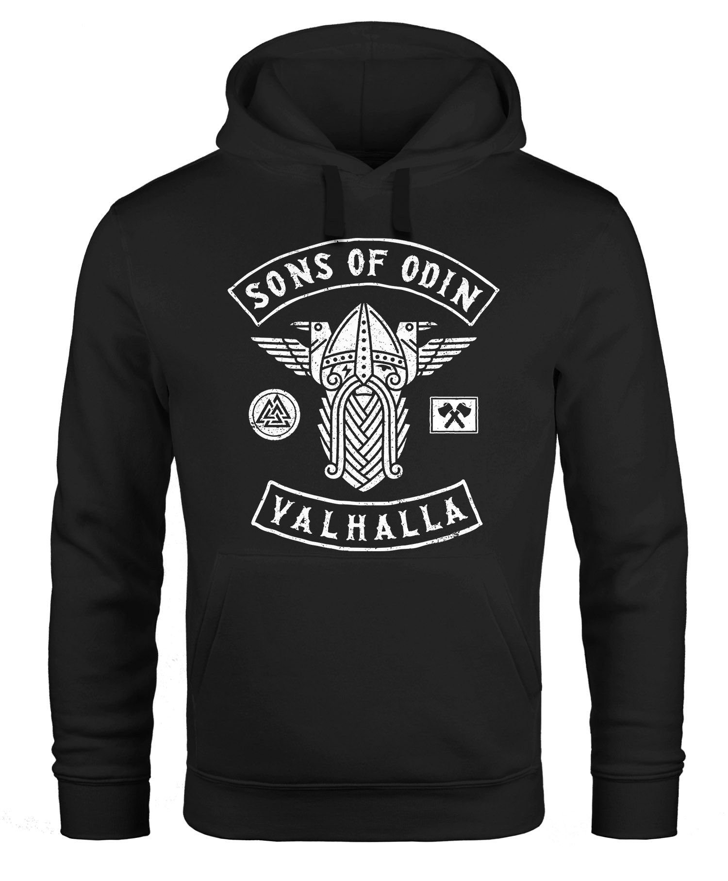 MoonWorks Hoodie Herren Kapuzen-Pullover Sons of Odin Wikinger Valhalla Fan Vikings