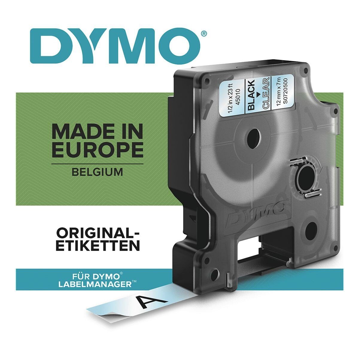 auf Beschriftungsband DYMO transparent rot