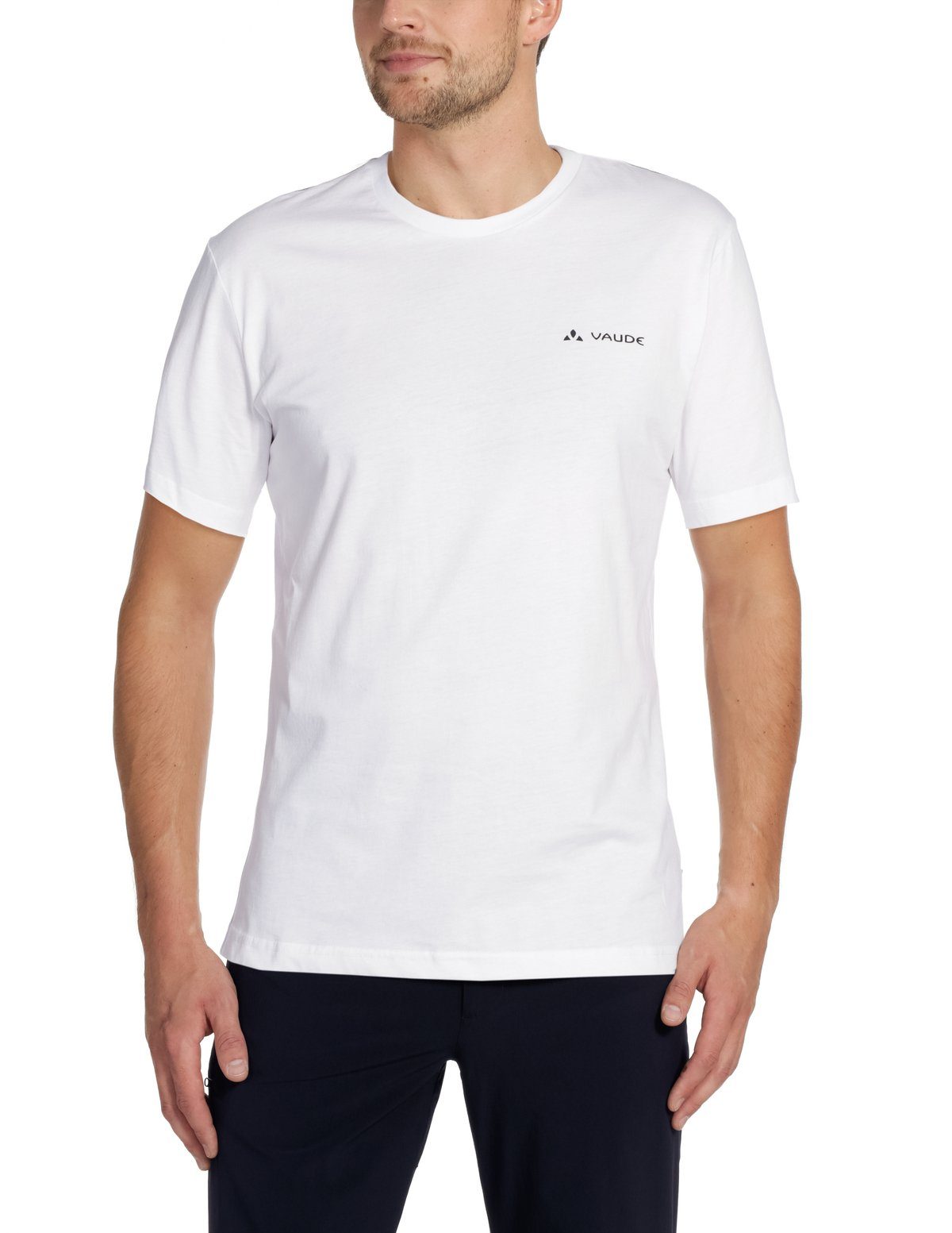 VAUDE T-Shirt Grüner T-Shirt Men's white Knopf Brand (1-tlg)
