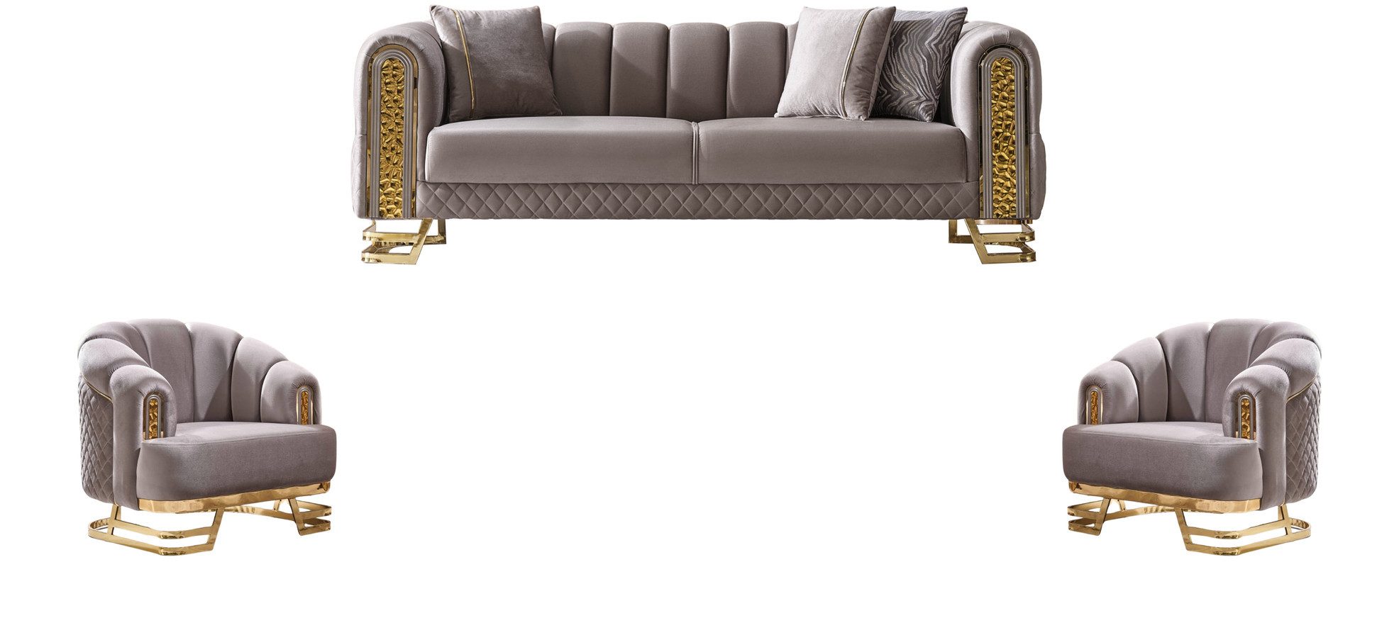 Villa Möbel Polstergarnitur Aveline, (Set, 3-tlg), günstig online kaufen