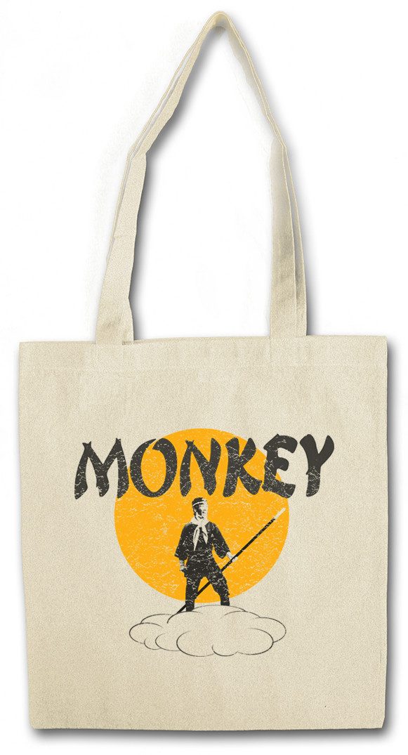 Urban Backwoods Beuteltasche Monkey Magic Retro TV Series Stofftasche Martial Arts Kung Fu Vintage (1-tlg), Affe Kult Kampfsport Japan