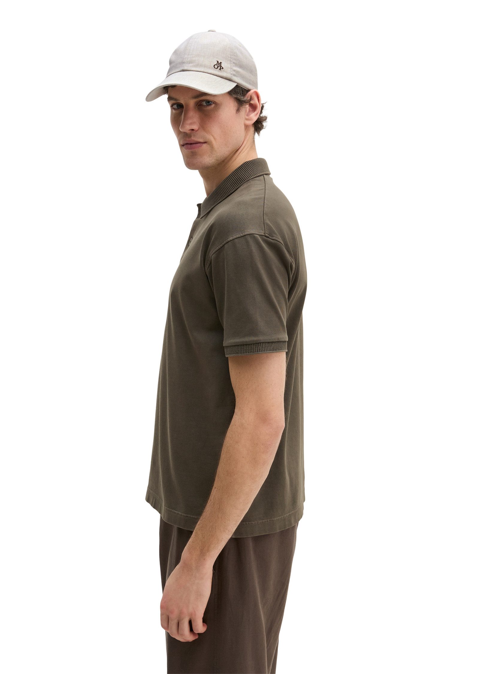Marc O'Polo Poloshirt aus schwerem Bio-Baumwoll-Jersey