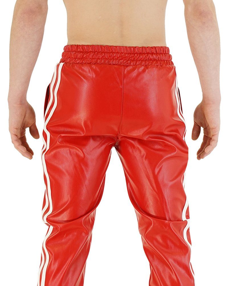 BOCKLE Lederhose Bockle® Boyjog RED Faux Pants Lederhose Leder Joggers Kuns günstig online kaufen