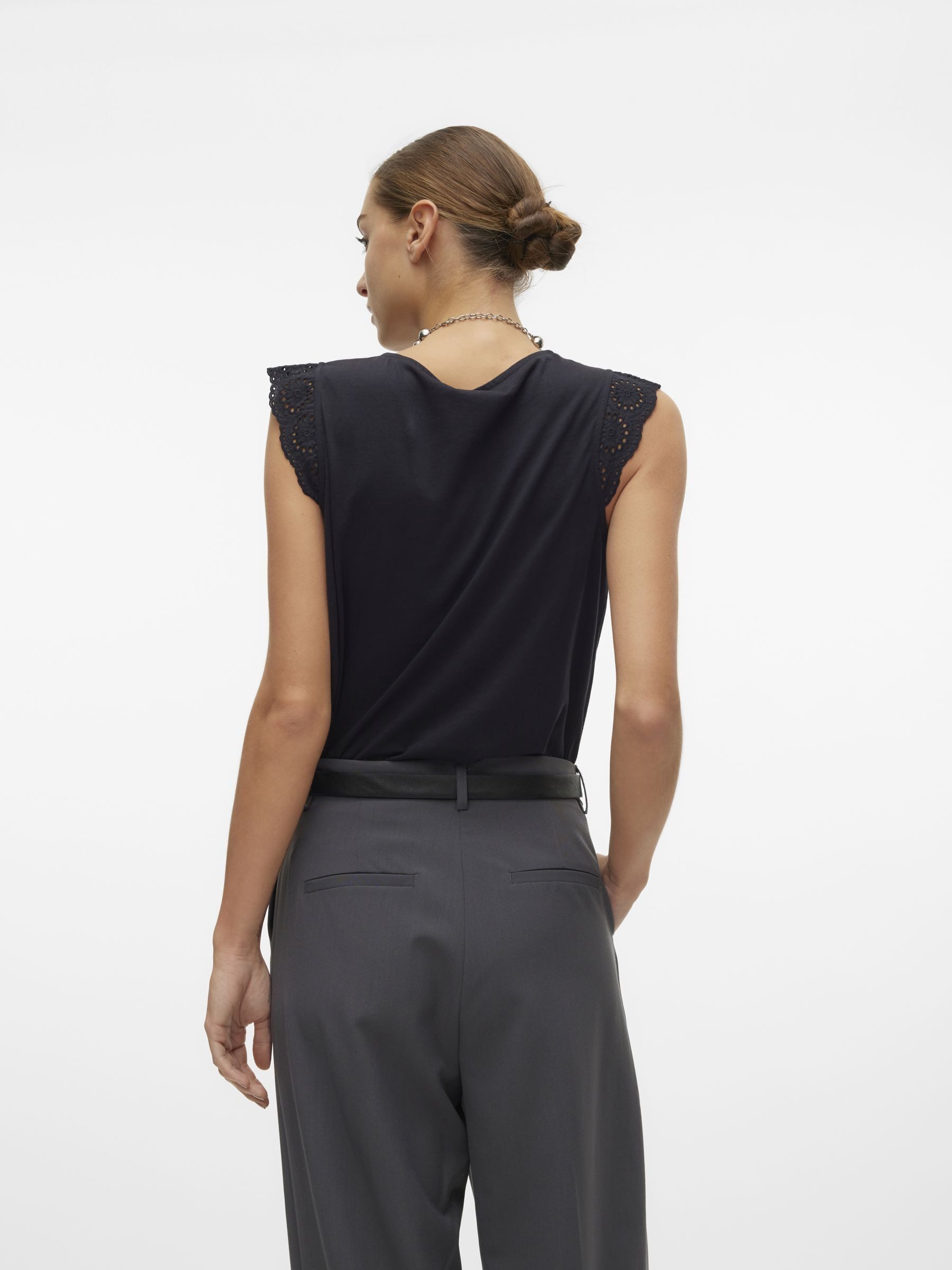 Vero Moda T-Shirt VMEMILY SL GATHERING TOP JRS NOOS Baumwolle, regular fit, günstig online kaufen