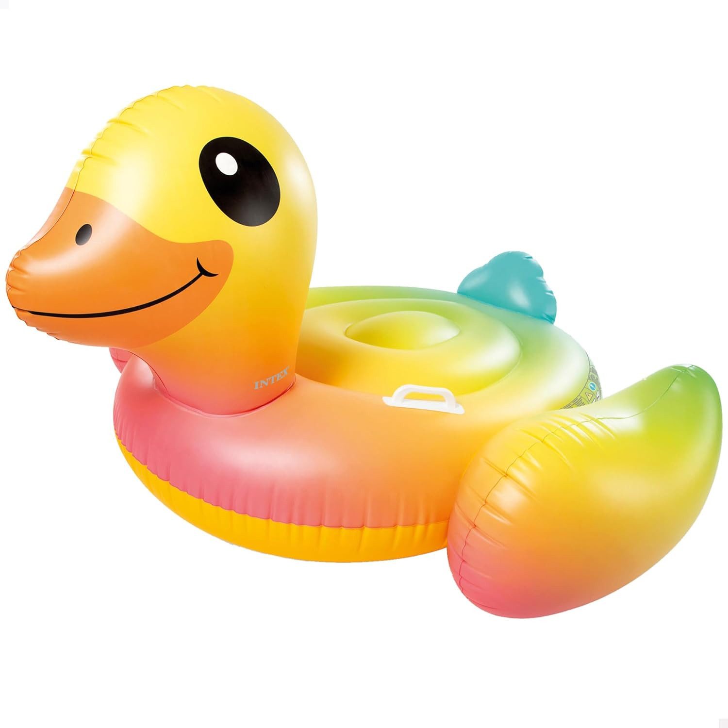 Intex Badespielzeug Intex 57556NP Aufblasbares Reittier Baby Duck XXL Ente, 147x147x81 cm, XXL Schwimmtier für Kinder