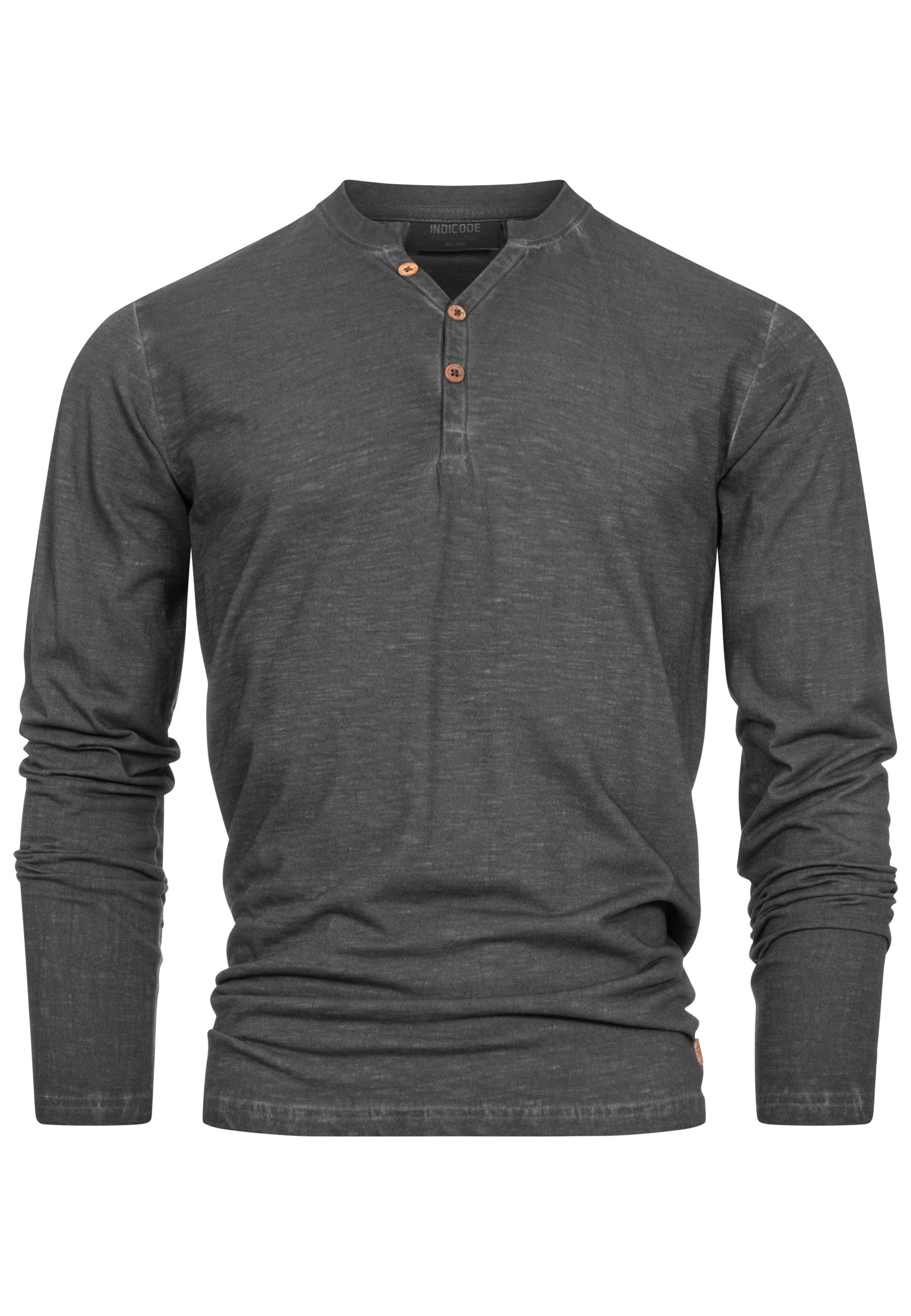 Indicode Langarmshirt Herren INKilsone Shirt Langarm Herrenshirt lässiges L günstig online kaufen