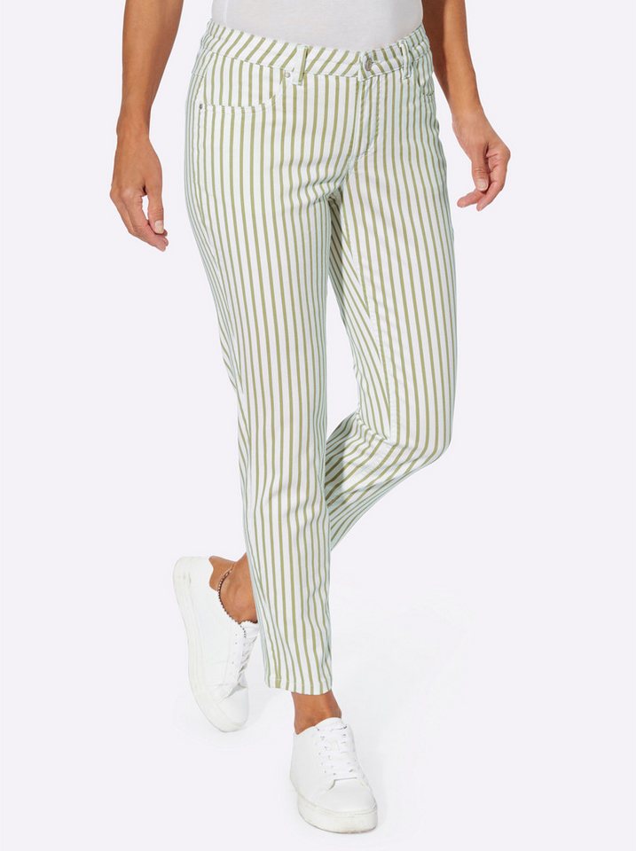 Witt Bequeme Jeans Hose leicht vertieft