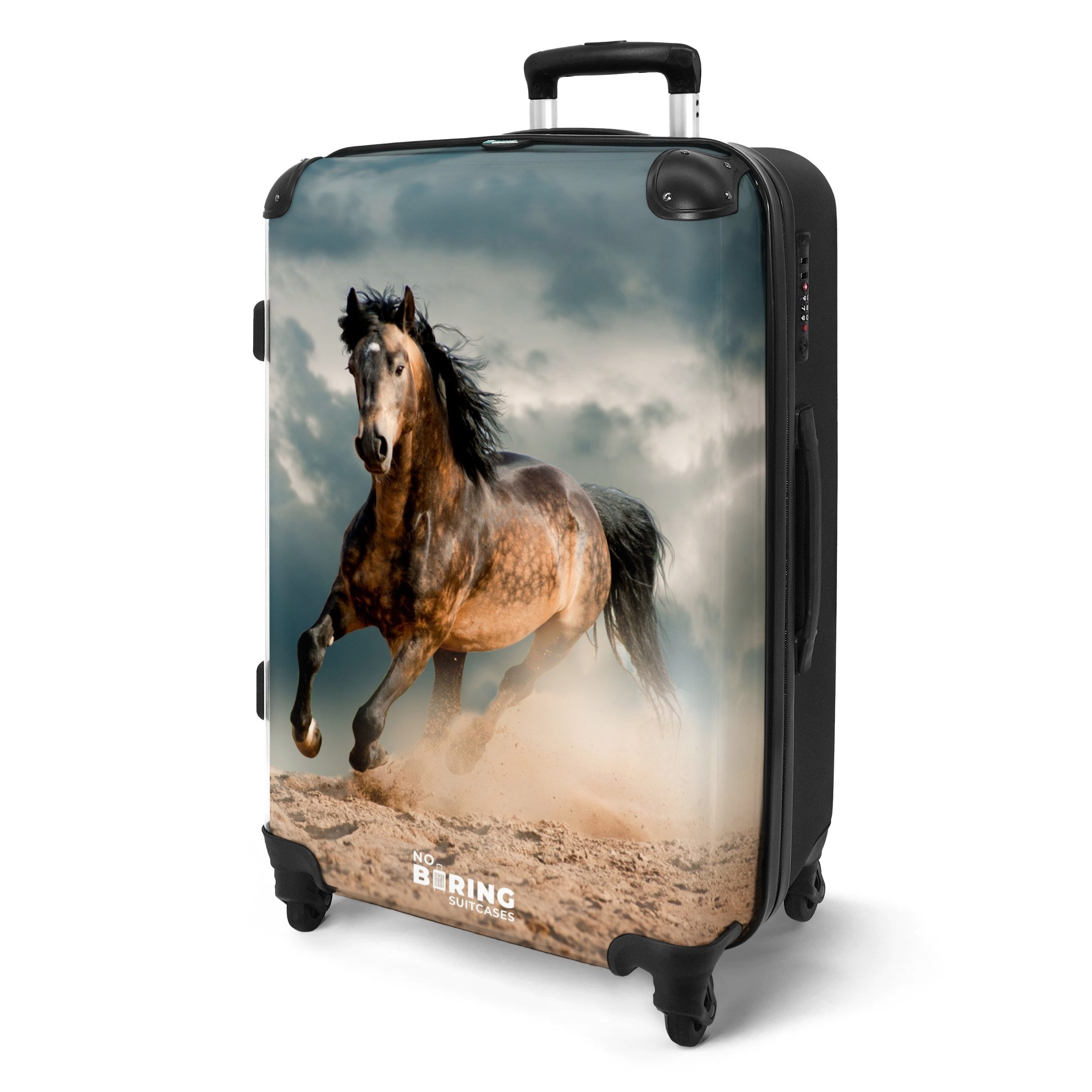 NoBoringSuitcases.com© Hartschalen-Trolley Laufendes braunes Pferd 67 günstig online kaufen