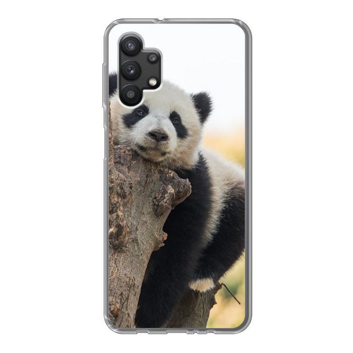 MuchoWow Handyhülle Panda - Baum - Licht Handyhülle Samsung Galaxy A32 5G Smartphone-Bumper Print Handy