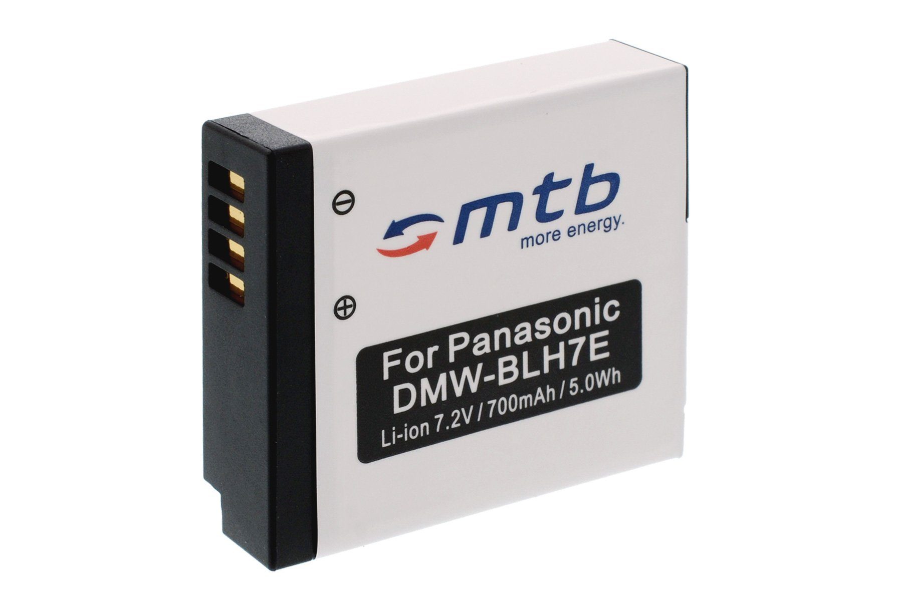 mtb more energy Akku für Panasonic DMW-BLH7 Kamera-Akku kompatibel mit Akku-Typ Panasonic DMW-BLH7 700 mAh (7,2 V)