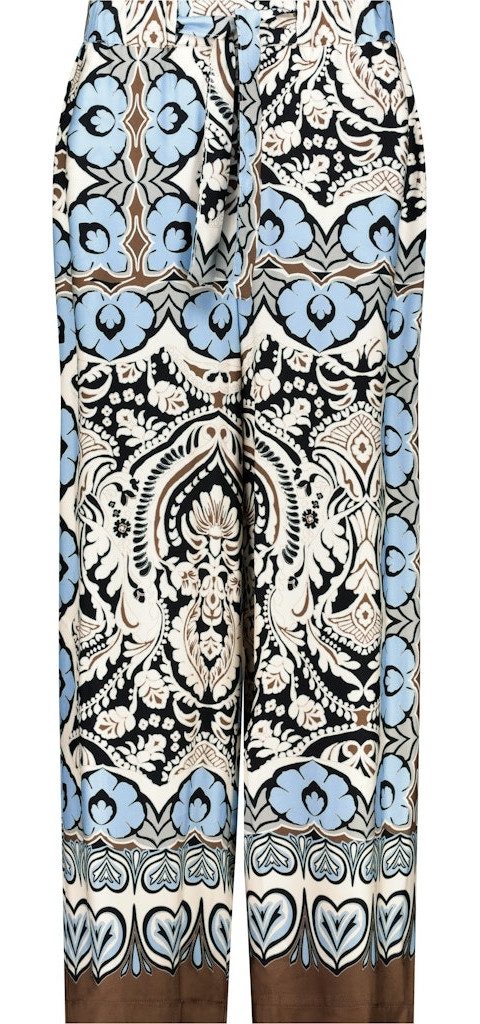 Monari 2-in-1-Hose Wide-Leg-Hose mit Ornamentmuster schwarz günstig online kaufen