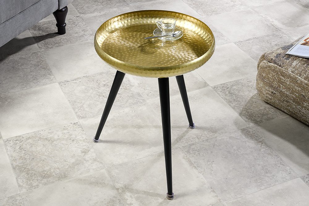 riess-ambiente Beistelltisch ORIENT 55cm messing gold / schwarz · Wohnzimme günstig online kaufen