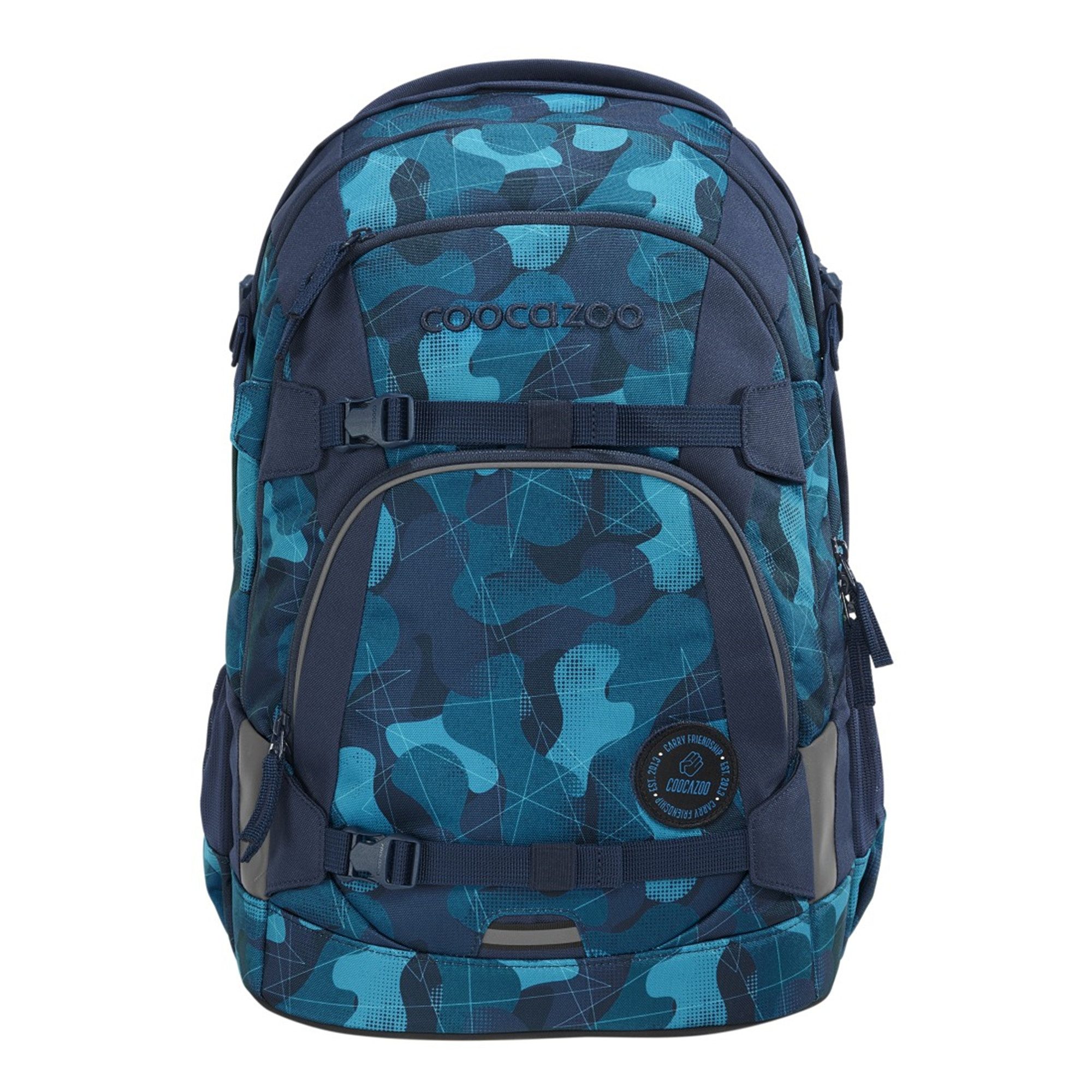 coocazoo Schulranzen Schulrucksack-Set „Cloudy Camou“, 3-teilig (3-tlg)