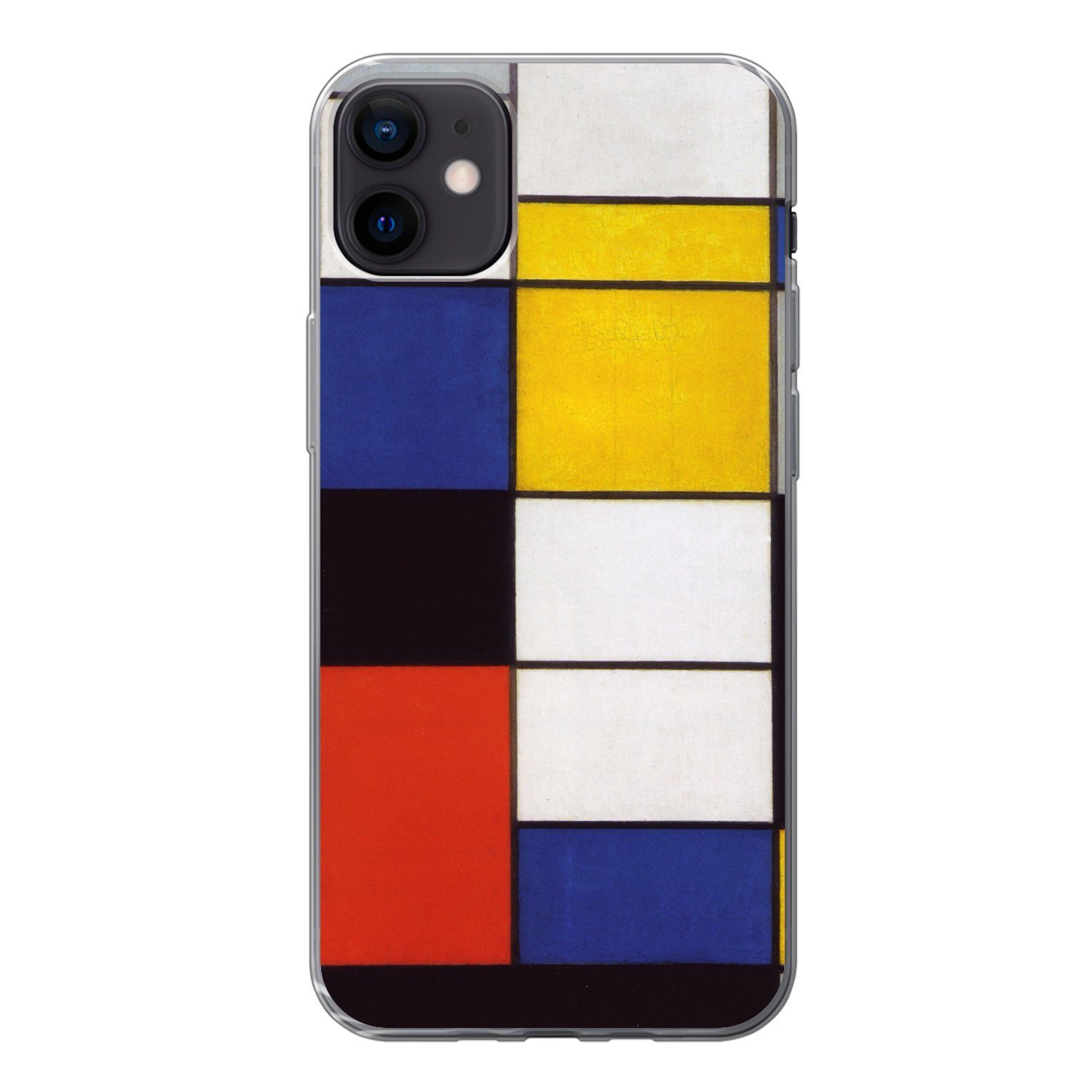 MuchoWow Handyhülle für Apple iPhone 12 Mini Komposition A - Piet Mondrian, Smartphone-Bumper, Print, Handy Schutzhülle Dünn