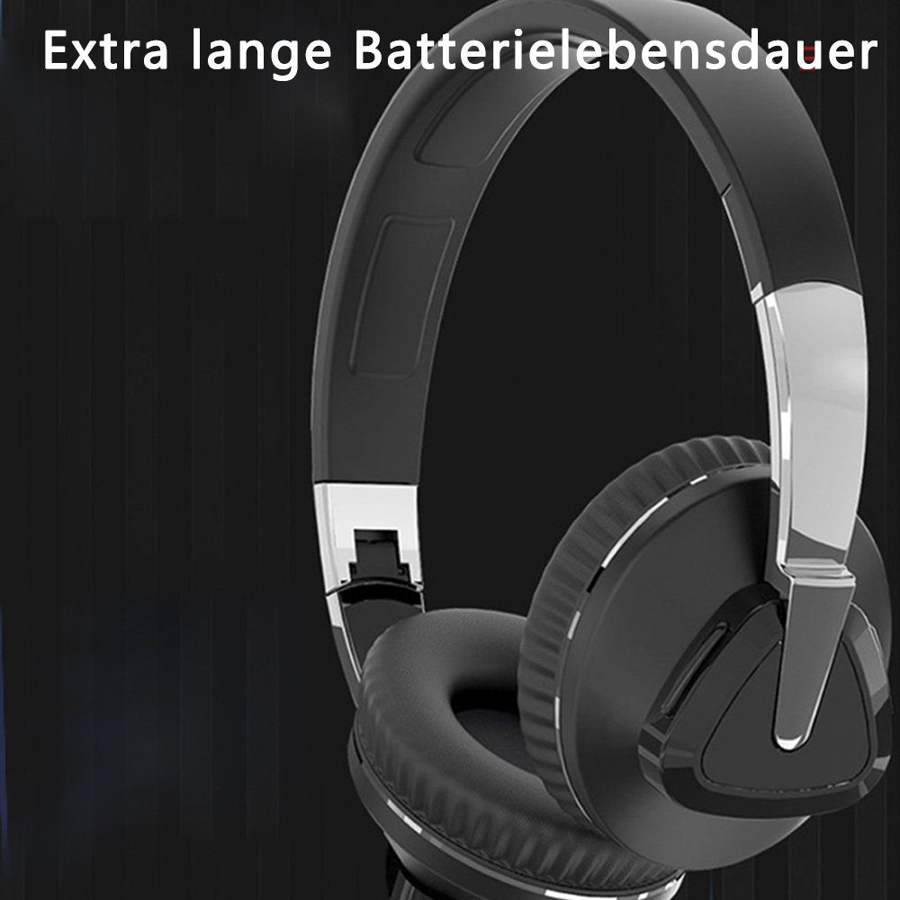 lange Akkulaufzeit HIFI-Klangqualität, lange Over-Ear-Kopfhörer mehrere Bluetooth Dekorative (Geräuschunterdrückung, Schwarz Kabellose Akkulaufzeit, Wiedergabeoptionen) Kopfhörer,