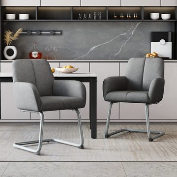 Ulife Stuhl Esszimmerstuhl, Sessel, moderner, minimalistischer Freizeitstuhl (2 St), mit gewölbten Stahlfüßen, 2er set